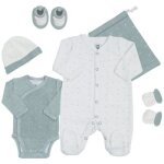 Coffret de naissance sauge 6 pices (1 mois)