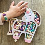 Coffret perles en bois licorne