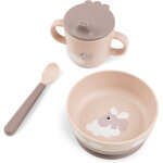 Coffret premier repas happy clouds rose (3 pi�ces)