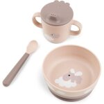 Coffret premier repas happy clouds rose (3 pices)