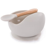 Bol ventouse et cuill�re gris