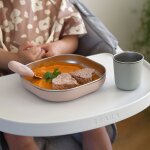 Coffret repas en inox barbe � papa (3 pi�ces)