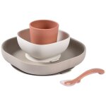 Coffret repas silicone 4 pices terracotta