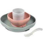 Coffret repas en silicone eucalyptus (4 pices)