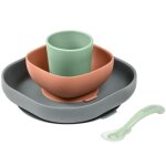 Coffret repas en silicone minéral (4 pièces) Coffret repas en silicone minéral (4 pièces)