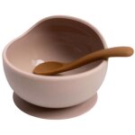 Coffret repas en silicone sable - caramel (2 pices)