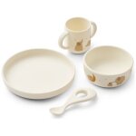 Coffret repas en silicone vivi elephant crme de la crme (4 pices)