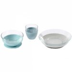 Coffret repas en verre duralex jungle (3 pices)