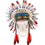 Coiffe indienne ituha rouge