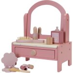 Coiffeuse de table en bois rose enfant Coiffeuse de table en bois rose enfant