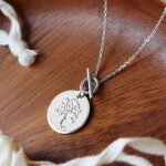 Collier cha�ne arbre de vie personnalisable (argent)