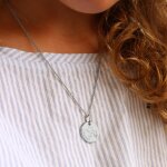 Collier cha�ne dessin ange personnalisable (argent 925�)