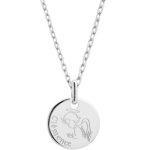 Collier chaîne dessin ange personnalisable (argent 925°) Collier chaîne dessin ange personnalisable (argent 925°)