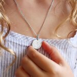 Collier cha�ne dessin colombe personnalisable (argent 925�)