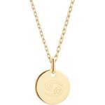Collier chane mdaille cancer personnalisable (plaqu or)