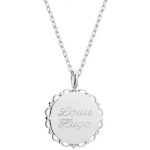 Collier cha�ne m�daille dentelle personnalisable (argent)