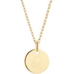 Collier chane mdaille lion personnalisable (plaqu or)