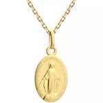 Collier cha�ne m�daille miraculeuse (plaqu� or)
