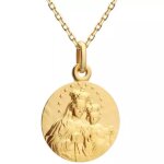 Collier cha�ne m�daille mont carmel personnalisable (plaqu� or)