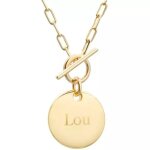 Collier cha�ne m�daille personnalisable (plaqu� or)