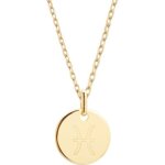 Collier chane mdaille poisson personnalisable (plaqu or)