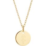 Collier chane mdaille sagittaire personnalisable (plaqu or)