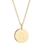 Collier chane mdaille scorpion personnalisable (plaqu or)