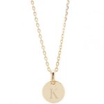 Collier enfant mini charm mdaille (plaqu or)