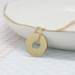 Collier enfant mini jeton personnalisable (plaqu� or)