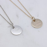 Collier enfant petite m�daille personnalisable (argent 925�)