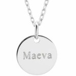 Collier enfant petite mdaille personnalisable (argent 925)