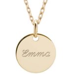 Collier enfant petite mdaille personnalisable (plaqu or)