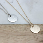 Collier enfant petite m�daille personnalisable (plaqu� or)