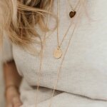 Collier m�daille coeur tendresse personnalisable (or jaune 18 carats)