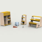 Colonne �tag�re asymetry montessori (coloris au choix)