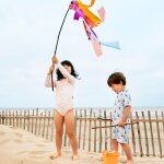 Combinaison anti - uv manches longues papillons (3 - 4 ans)