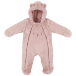 Combinaison pilote en groloudoux rose (12 mois)