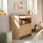 Commode 2 portes et 1 niche azur