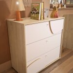 Commode 3 tiroirs ch�taignier naturel basile