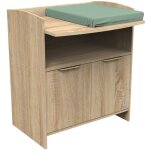 Commode 2 portes et 1 niche azur