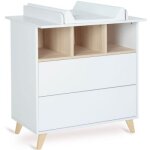 Commode  langer 2 tiroirs loft white