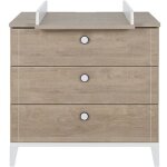 Commode à langer 3 tiroirs en chêne blond marcel Commode à langer 3 tiroirs en chêne blond marcel