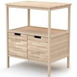 Commode � langer en bois de h�tre brut essentiel
