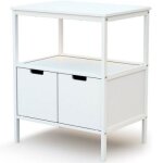 Commode  langer en bois de htre essentiel blanc