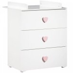 Commode  langer new basic boutons coeur rose