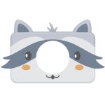 Coque en silicone pour appareil photo zoo friends racoon