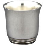 Coquetier évasé godrons personnalisable (métal argenté) Coquetier évasé godrons personnalisable (métal argenté)