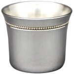 Coquetier évasé perles personnalisable (métal argenté) Coquetier évasé perles personnalisable (métal argenté)
