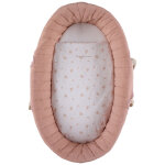 Couffin en mousseline bio rose