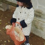 Couffin pour poup�e rose � pois